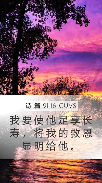 诗 篇 91:16 CUVS Bible Verse Image