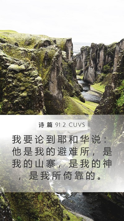 诗 篇 91:2 CUVS Bible Verse Image