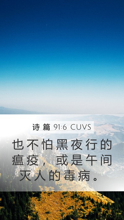 诗 篇 91:6 CUVS Bible Verse Image