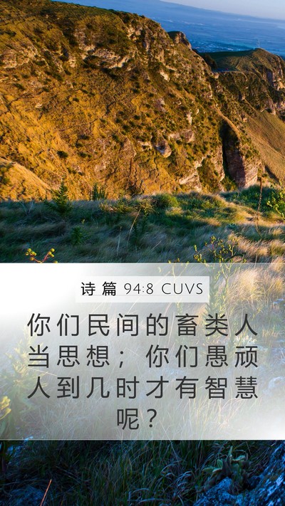 诗 篇 94:8 CUVS Bible Verse Image