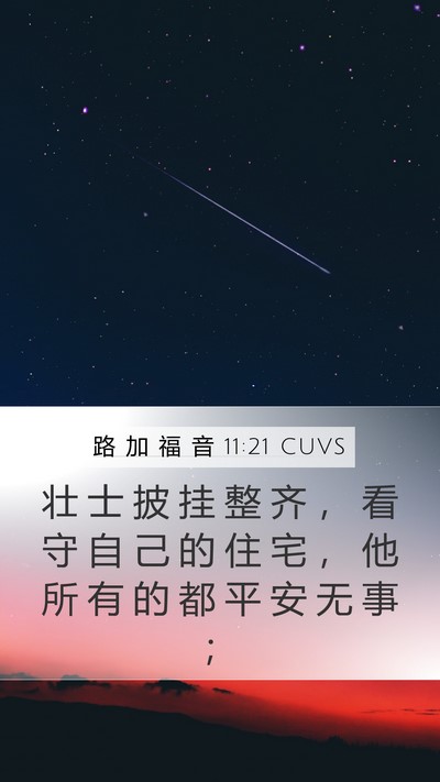 路 加 福 音 11:21 CUVS Bible Verse Image