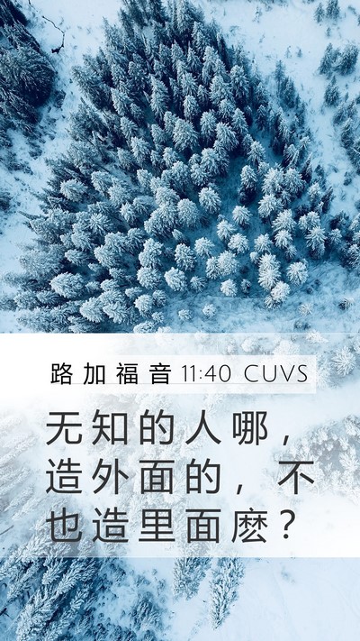 路 加 福 音 11:40 CUVS Bible Verse Image