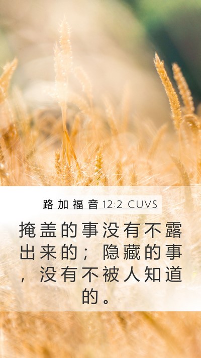 路 加 福 音 12:2 CUVS Bible Verse Image