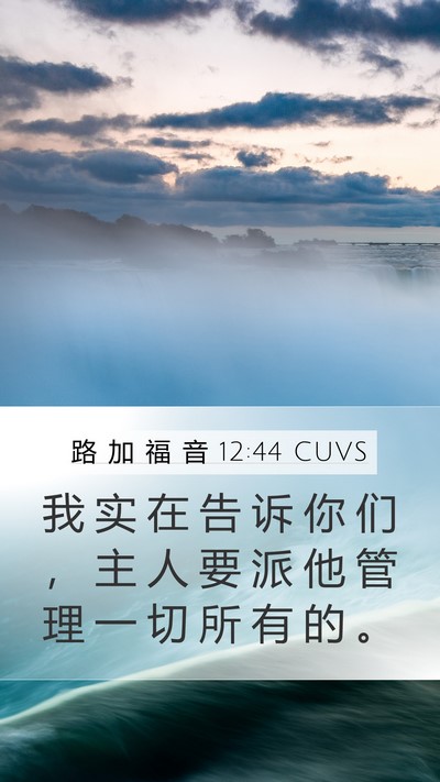 路 加 福 音 12:44 CUVS Bible Verse Image