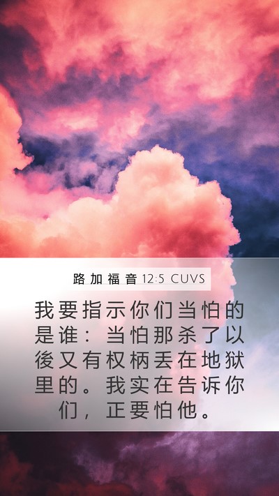 路 加 福 音 12:5 CUVS Bible Verse Image