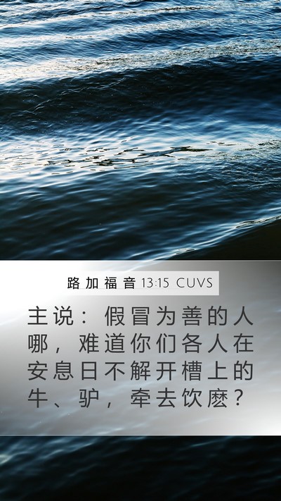 路 加 福 音 13:15 CUVS Bible Verse Image