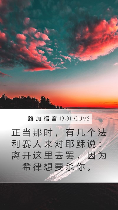 路 加 福 音 13:31 CUVS Bible Verse Image