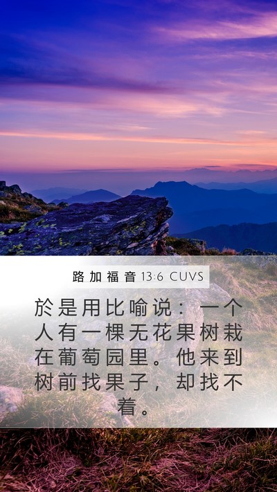 路 加 福 音 13:6 CUVS Bible Verse Image
