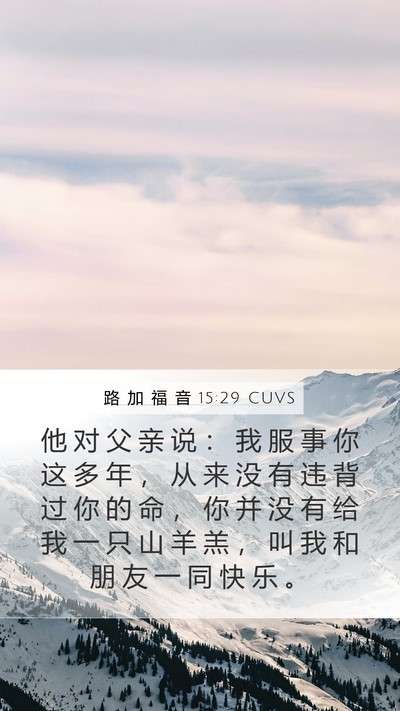 路 加 福 音 15:29 CUVS Bible Verse Image