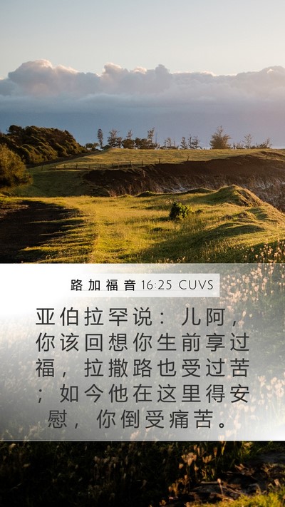 路 加 福 音 16:25 CUVS Bible Verse Image