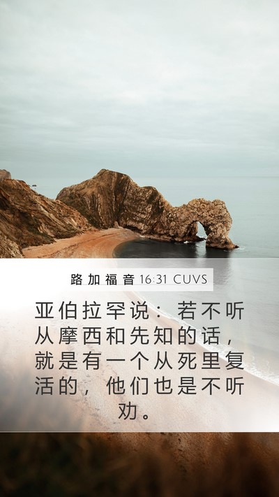 路 加 福 音 16:31 CUVS Bible Verse Image