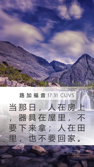 路 加 福 音 17:31 CUVS Bible Verse Image