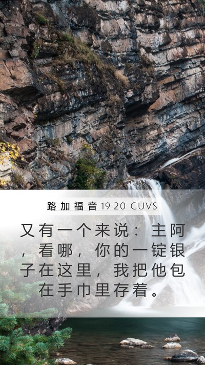 路 加 福 音 19:20 CUVS Bible Verse Image