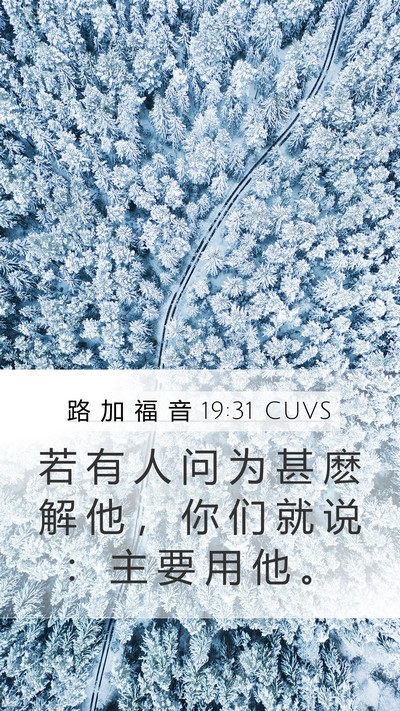 路 加 福 音 19:31 CUVS Bible Verse Image