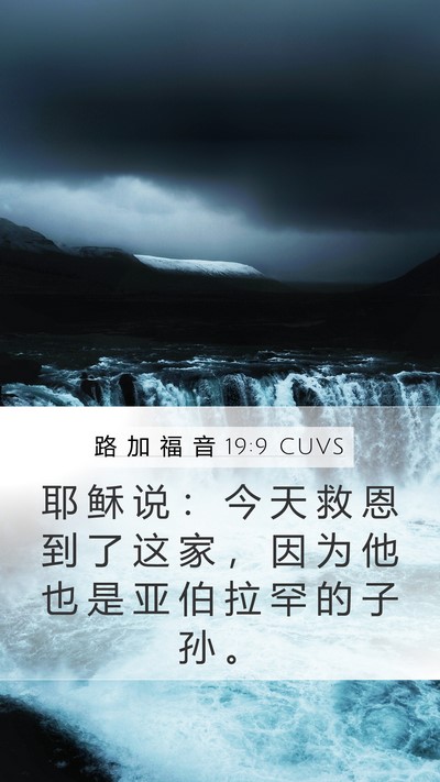 路 加 福 音 19:9 CUVS Bible Verse Image