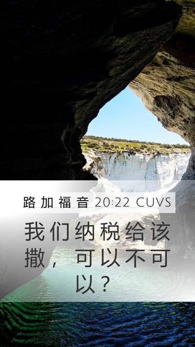 路 加 福 音 20:22 CUVS Bible Verse Image