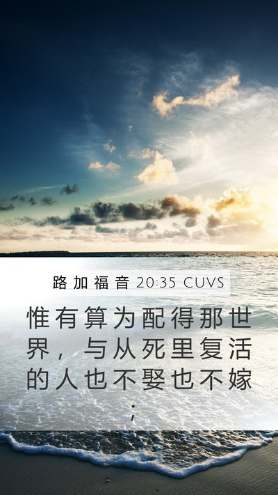 路 加 福 音 20:35 CUVS Bible Verse Image