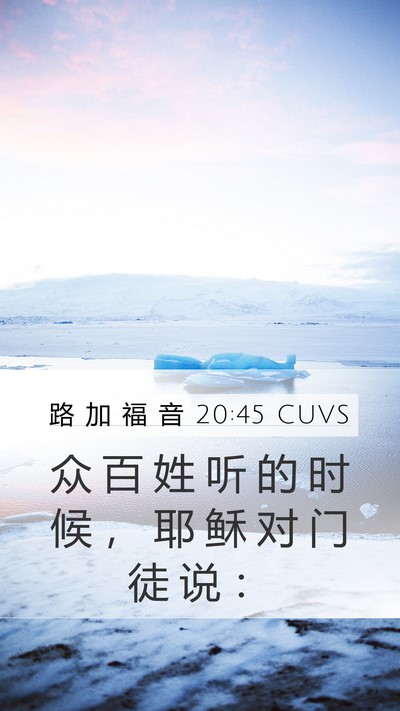 路 加 福 音 20:45 CUVS Bible Verse Image