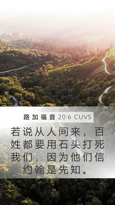 路 加 福 音 20:6 CUVS Bible Verse Image