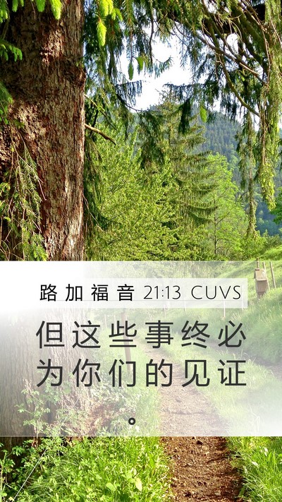 路 加 福 音 21:13 CUVS Bible Verse Image
