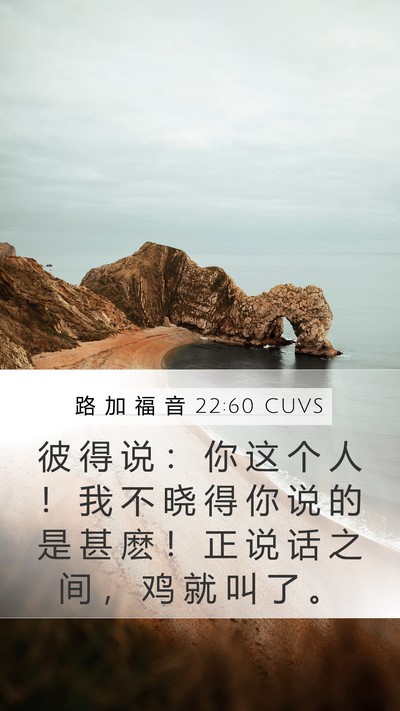 路 加 福 音 22:60 CUVS Bible Verse Image