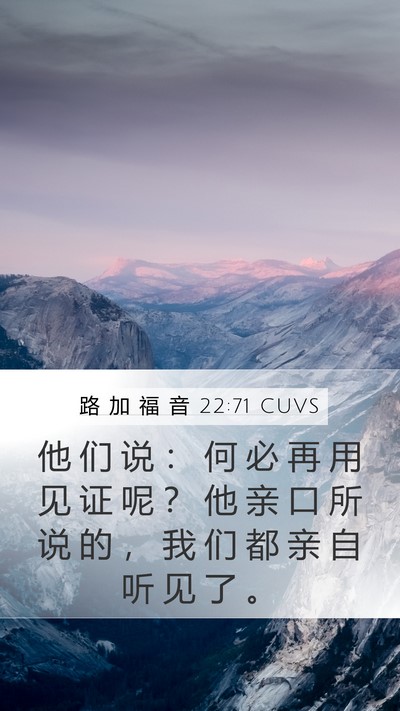 路 加 福 音 22:71 CUVS Bible Verse Image