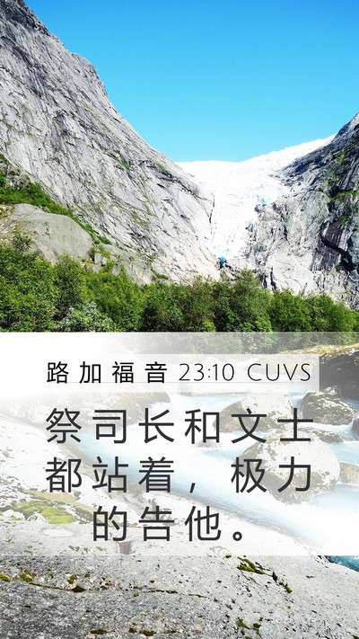 路 加 福 音 23:10 CUVS Bible Verse Image