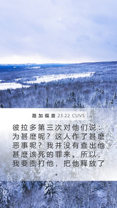 路 加 福 音 23:22 CUVS Bible Verse Image