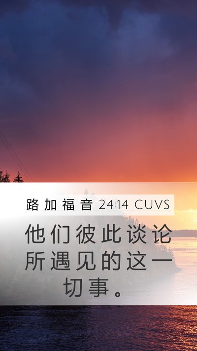 路 加 福 音 24:14 CUVS Bible Verse Image