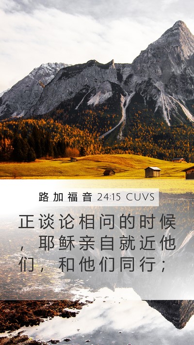 路 加 福 音 24:15 CUVS Bible Verse Image