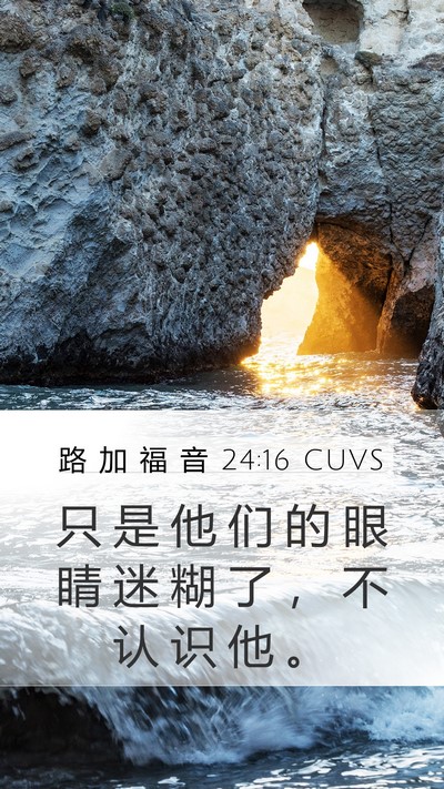 路 加 福 音 24:16 CUVS Bible Verse Image