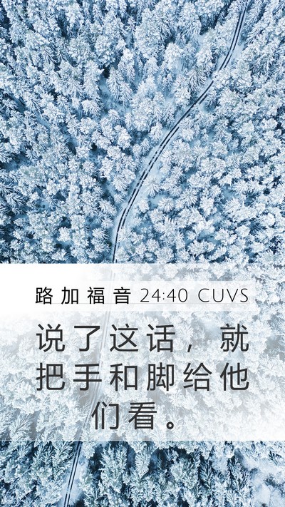 路 加 福 音 24:40 CUVS Bible Verse Image