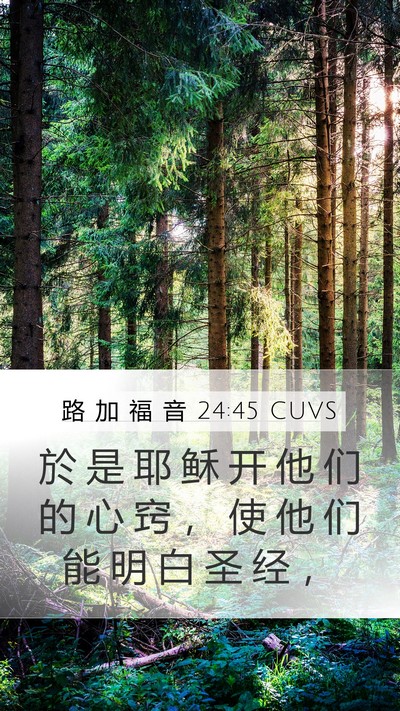 路 加 福 音 24:45 CUVS Bible Verse Image