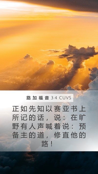 路 加 福 音 3:4 CUVS Bible Verse Image