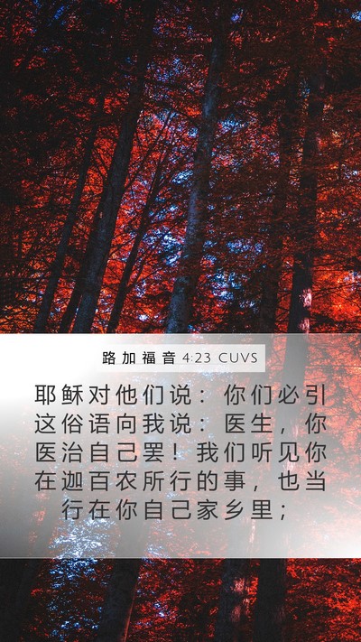 路 加 福 音 4:23 CUVS Bible Verse Image