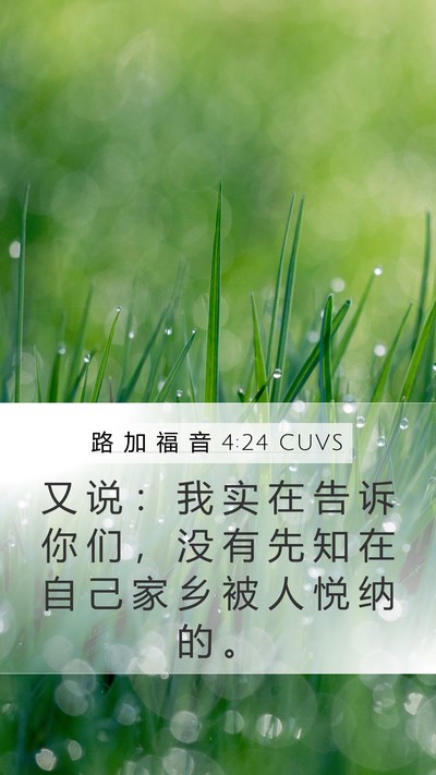 路 加 福 音 4:24 CUVS Bible Verse Image