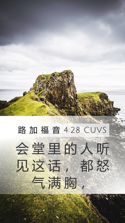 路 加 福 音 4:28 CUVS Bible Verse Image