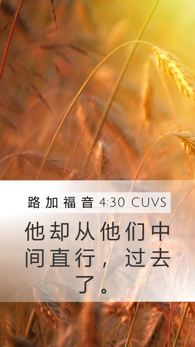 路 加 福 音 4:30 CUVS Bible Verse Image