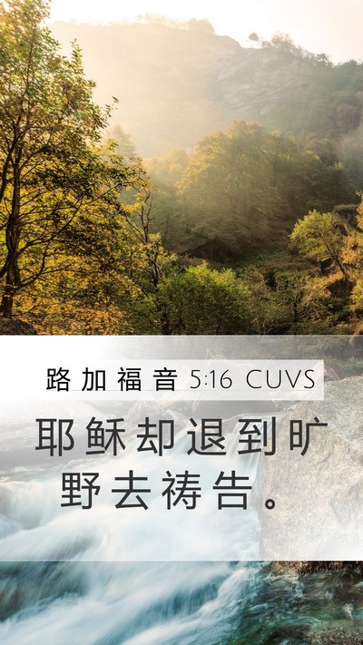 路 加 福 音 5:16 CUVS Bible Verse Image