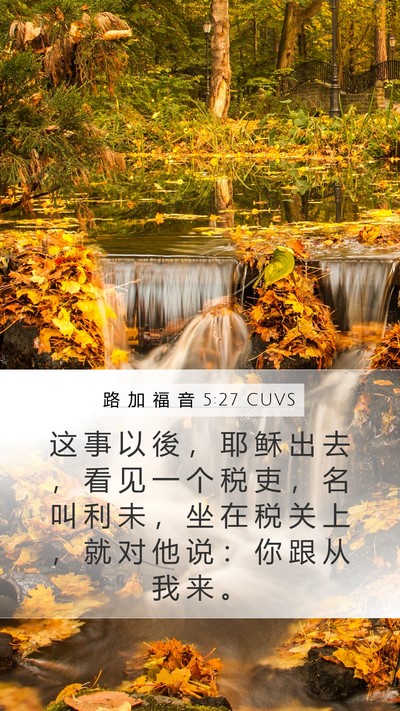 路 加 福 音 5:27 CUVS Bible Verse Image