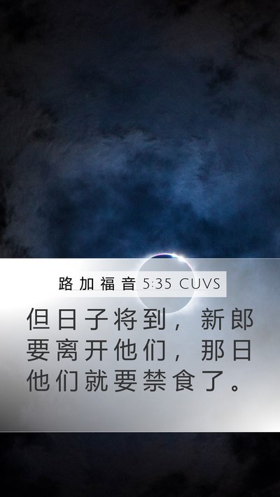 路 加 福 音 5:35 CUVS Bible Verse Image