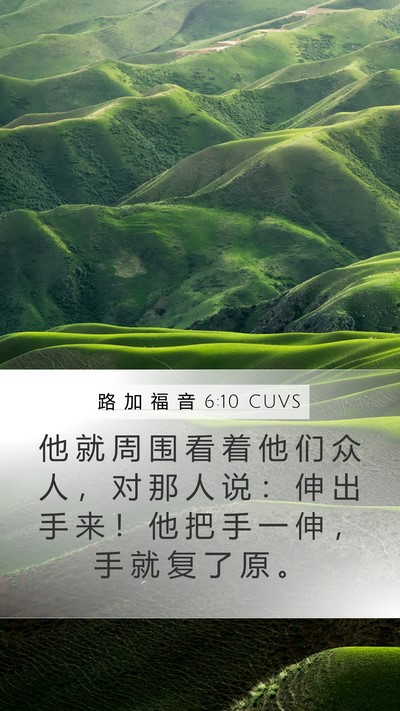 路 加 福 音 6:10 CUVS Bible Verse Image