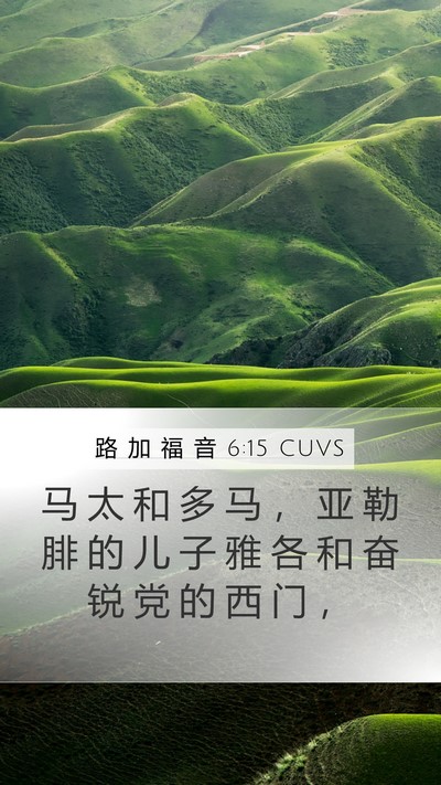 路 加 福 音 6:15 CUVS Bible Verse Image