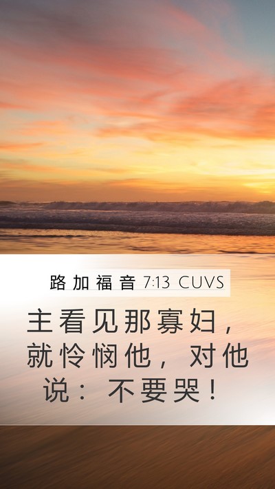 路 加 福 音 7:13 CUVS Bible Verse Image