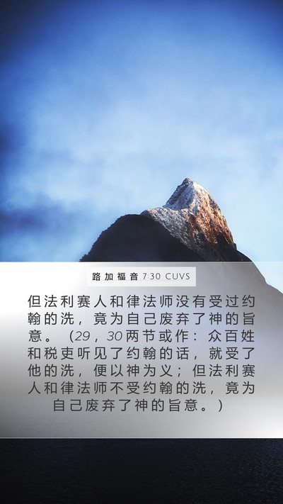 路 加 福 音 7:30 CUVS Bible Verse Image