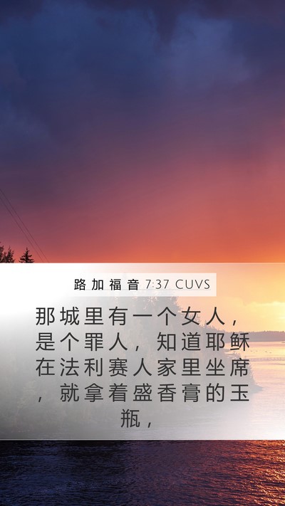 路 加 福 音 7:37 CUVS Bible Verse Image