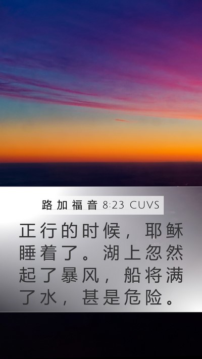 路 加 福 音 8:23 CUVS Bible Verse Image