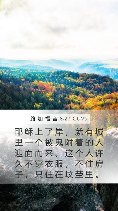 路 加 福 音 8:27 CUVS Bible Verse Image