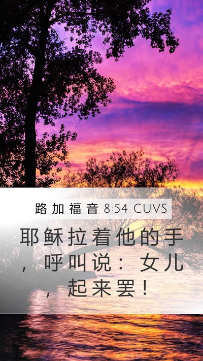 路 加 福 音 8:54 CUVS Bible Verse Image