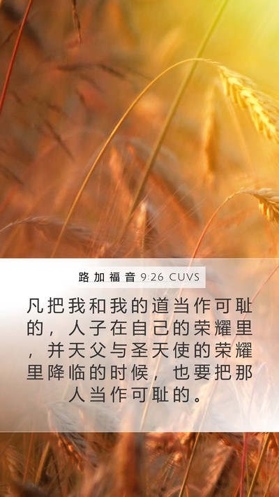 路 加 福 音 9:26 CUVS Bible Verse Image